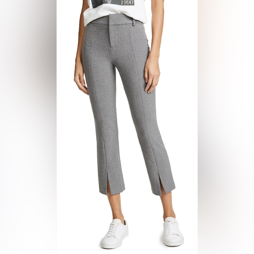 $275 Alice + Olivia Stacey Front Slit Ankle Crepe Pants SZ 4